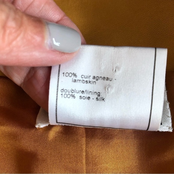 Chanel Caramel Lamb Leather CC buttons Midi Skirt 2 - Picture 8 of 8
